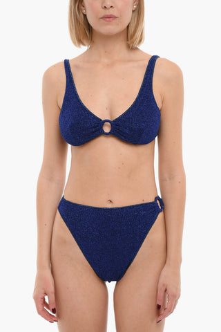 Lurex High Cut SPORTY '90 Bikini With Decorative Ring