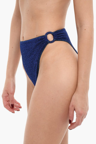Lurex High Cut SPORTY '90 Bikini With Decorative Ring
