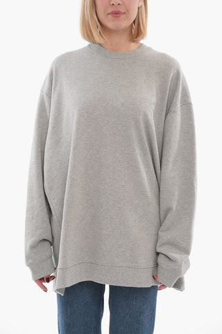 STELLA MCCARTNEY Felpa Girocollo Loose Fit in Cotone Garzato