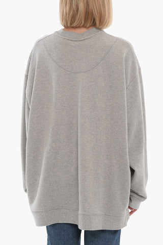 STELLA MCCARTNEY Felpa Girocollo Loose Fit in Cotone Garzato