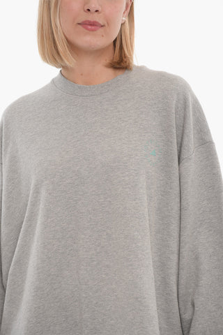 STELLA MCCARTNEY Felpa Girocollo Loose Fit in Cotone Garzato