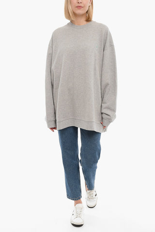STELLA MCCARTNEY Felpa Girocollo Loose Fit in Cotone Garzato