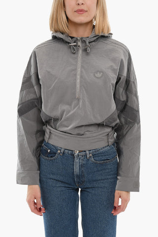 Anorak Loose Fit in Nylon con Cappuccio 