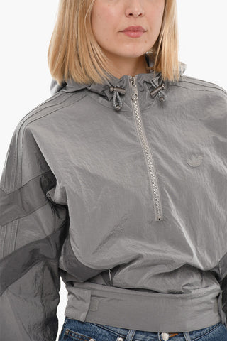 Anorak Loose Fit in Nylon con Cappuccio 