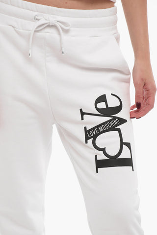 LOVE Brushed Cotton Joggers with Contrasting Logo