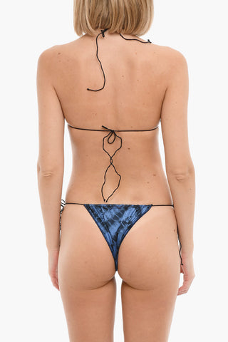 acid Wash Effect SAFARI Microkini with Chain Decoration