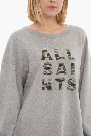 Crew-neck ADOPTO IONA Sweatshirt with Camouflage Patterned Logo 