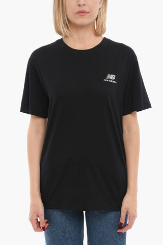 T-Shirt Girocollo con Logo Ricamato