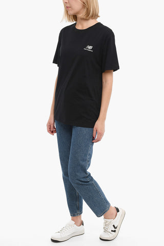 T-Shirt Girocollo con Logo Ricamato