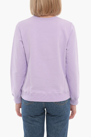 Brushed Cotton Crew-neck Sweatshirt with Printed Logo