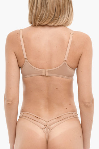 Solid Color GLOSSY Bra with Cut-Out Details