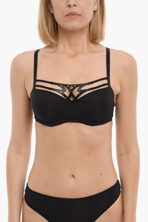 Einfarbiger BH mit Cut-Out-Details
