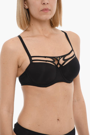 Einfarbiger BH mit Cut-Out-Details