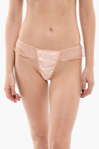 Satin Slip with Ruffle
