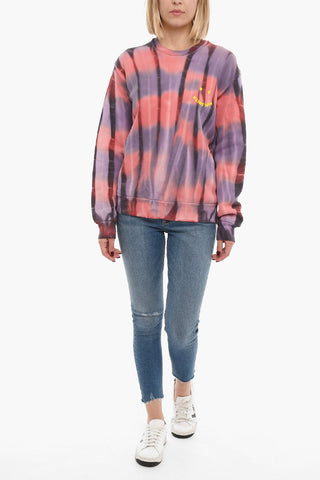 Tie-Dye Effect Crew-neck Sweatshirt