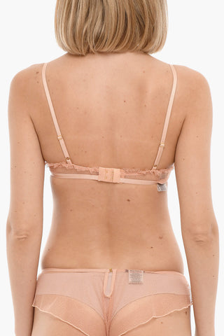 Satin Bra with Tulle Details