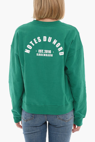 Fleeced-Cotton WADE Crew-Neck Sweatshirt with Embossed Logo
