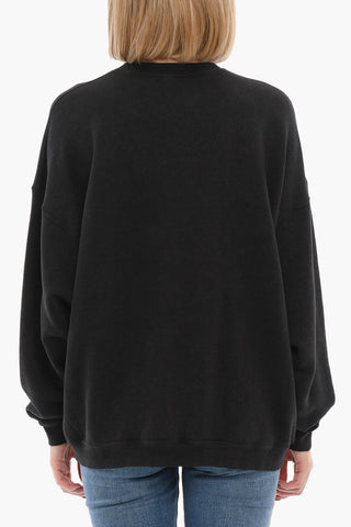 Felpa Girocollo Oversize Stampata sul Fronte