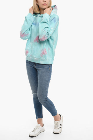 Tie-Dye Effect GEORGY Hoodie with Rhinestone Details