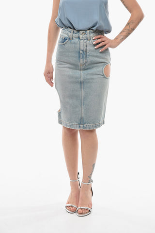 Denim METEOR Longuette with Cut-out Details