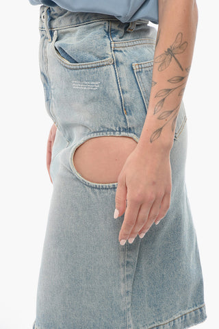 Denim METEOR Longuette with Cut-out Details