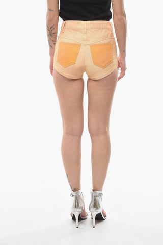 Cut High-waisted NEIDA Shorts with Embroidery