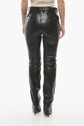 Soft-leather HAMILTON Pants with 5 Pockets