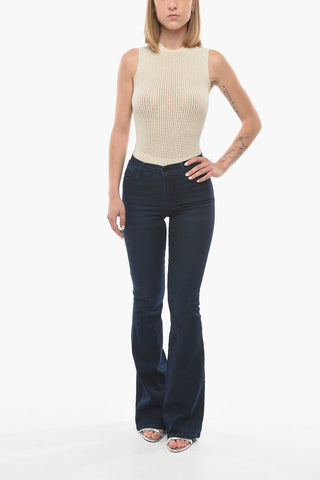 High Waist Dark Wash Boot Cut Jeans 25cm