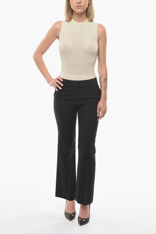 Pantaloni a Gamba Diritta SANDY in Misto Lana Vergine 