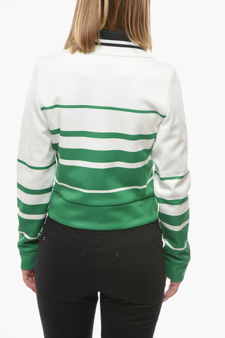 2 Pockets Two-Tone Sweatshirt with Zip Fastening