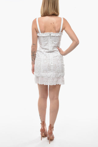 Laced Mini Dress with Laces and Petticoat