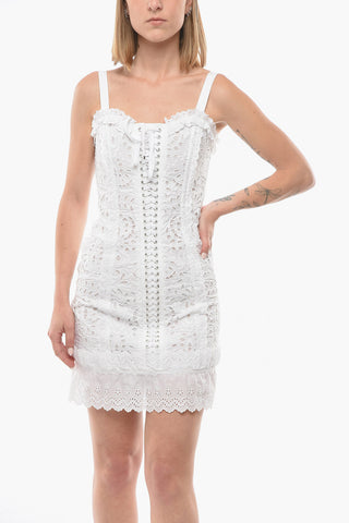 Laced Mini Dress with Laces and Petticoat