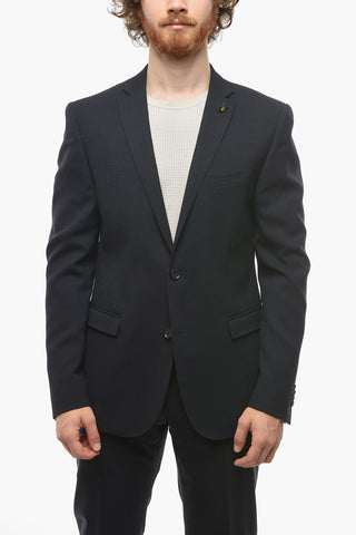CC COLLECTION Half-lined RESET Blazer with Pied de Poule Pattern