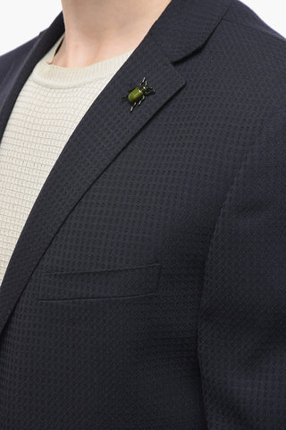 CC COLLECTION Half-lined RESET Blazer with Pied de Poule Pattern