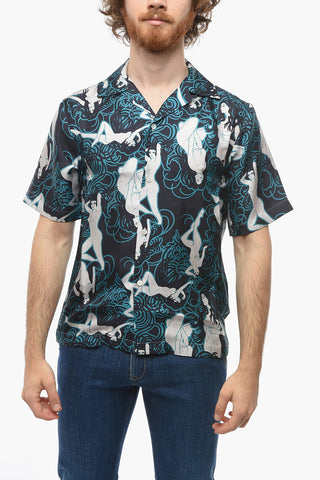 Short-sleeved NAKED GIRLS Silk Shirt