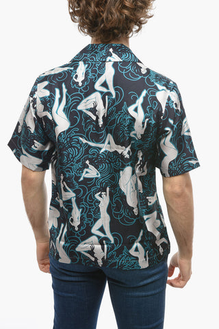 Short-sleeved NAKED GIRLS Silk Shirt