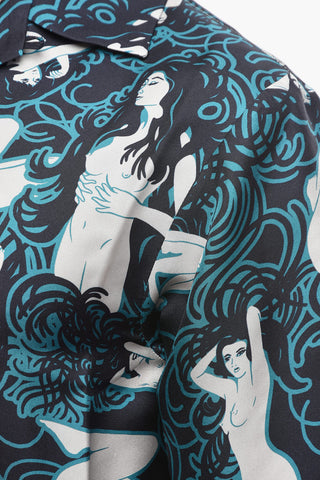 Short-sleeved NAKED GIRLS Silk Shirt