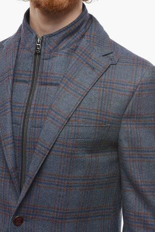 ID Plaid Check IDENTITY Center Vent Full Zip IDENTITY Jacket