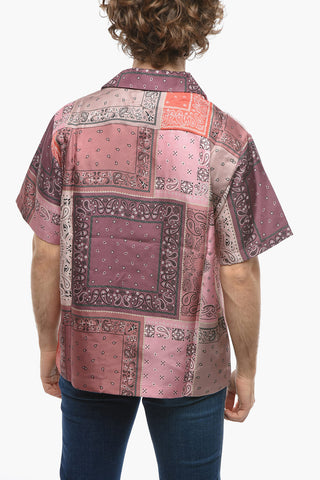 Paisley Patterned BANDANA Silk Shirt