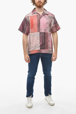 Paisley Patterned BANDANA Silk Shirt