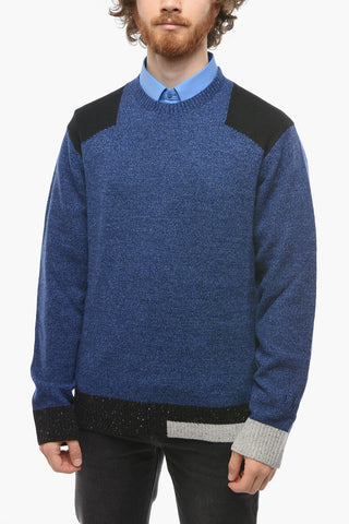 Color Block INTARSIA Wool Pullover