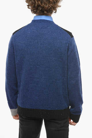 Color Block INTARSIA Wool Pullover