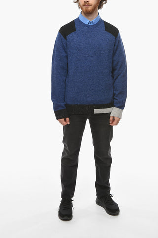 Color Block INTARSIA Wool Pullover