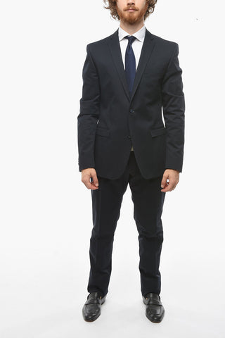CC COLLECTION Stretchy-cotton RESET Suit with Notch Lapel