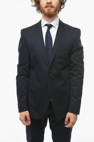 CC COLLECTION Stretchy-cotton RESET Suit with Notch Lapel