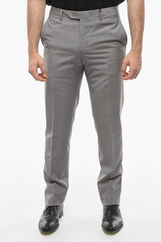 CC COLLECTION Virgin-wool RIGHT Straight-leg Pants