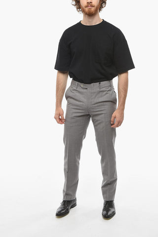 CC COLLECTION Virgin-wool RIGHT Straight-leg Pants
