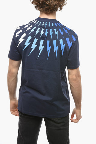 Cotton FAIR-ISLE THUNDERBOLT Slim Fit T-Shirt