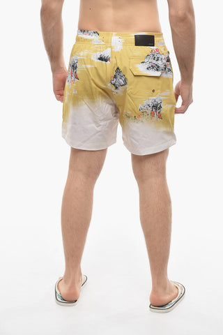 Costume da Bagno Boxer ALOHA con 3 Tasche
