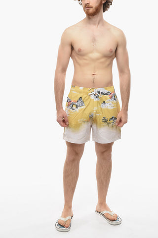 Costume da Bagno Boxer ALOHA con 3 Tasche